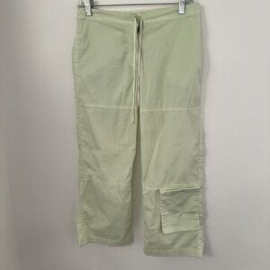 Johnny Was Crop Wide Leg Cargo Pants Green Women's Size‎ XS Travel